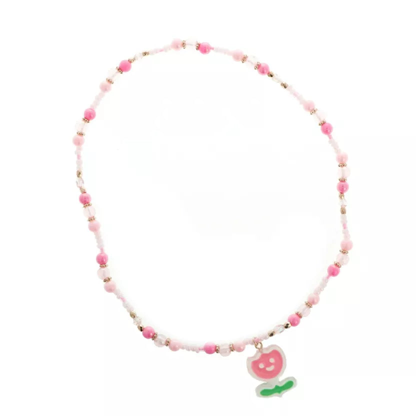 Collier Elastique Enfant - Pendentif Tulipe