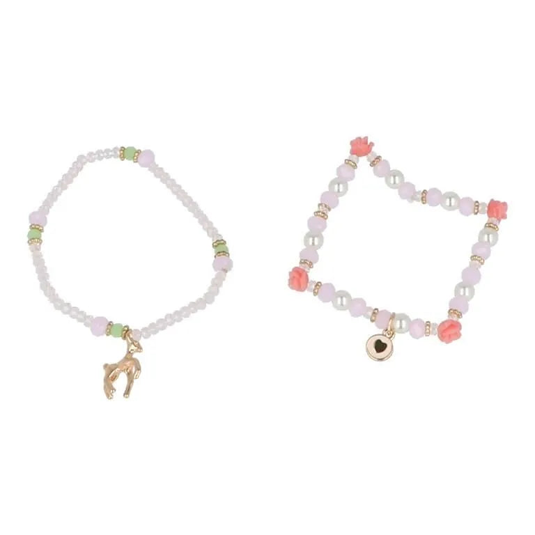 Lot de 2 bracelets Best Friends Forever - Bambi - Coeur