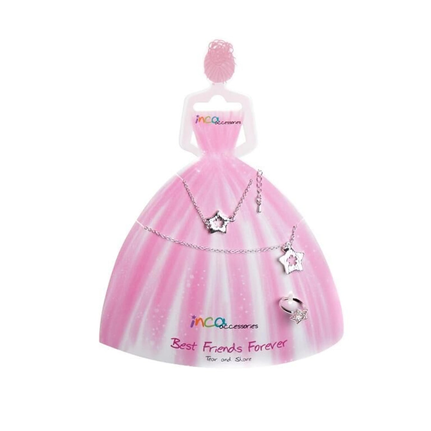 Parure de bijoux enfant Collier, bracelet et bague en argent