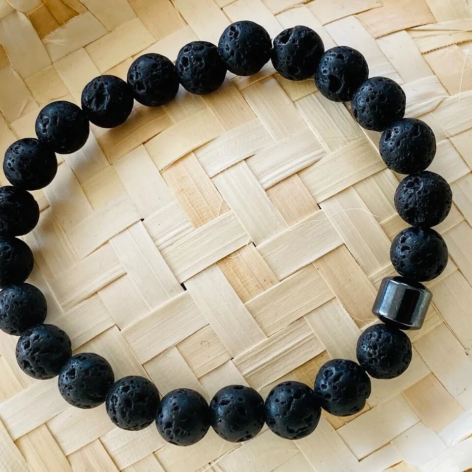 Bracelet Diffuseur Huile Essentielle - Pierre de Lave