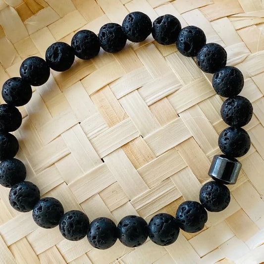 Bracelet Diffuseur Huile Essentielle - Pierre de Lave
