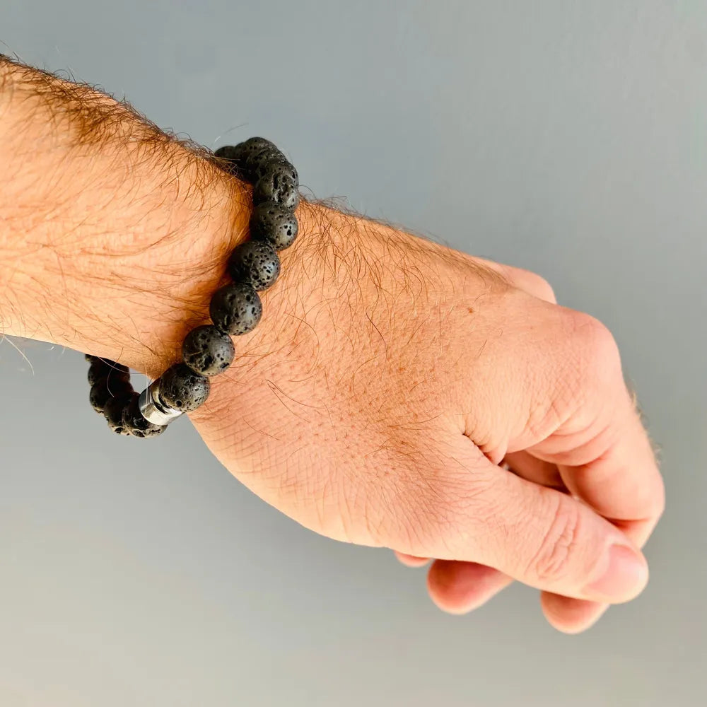 Bracelet Diffuseur Huile Essentielle - Pierre de Lave