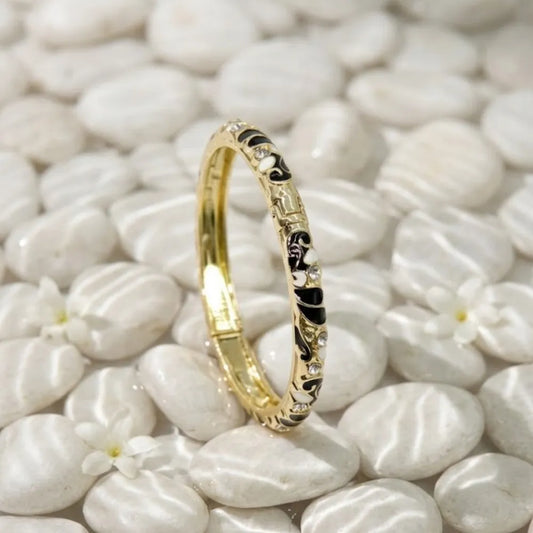 Bracelets Thaï Colorés en Laiton – Joncs Bohème Chic & Strass