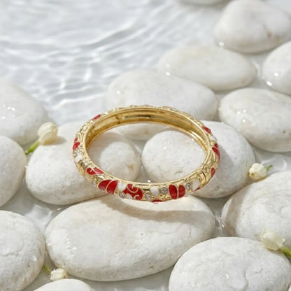 Bracelets Thaï Colorés en Laiton – Joncs Bohème Chic & Strass