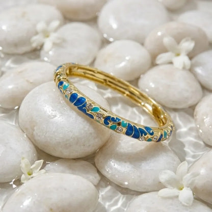 Bracelets Thaï Colorés en Laiton – Joncs Bohème Chic & Strass